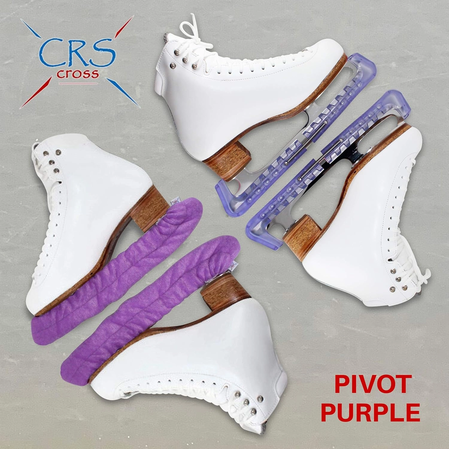 CRS Cross Skate Guards, Soakers and Towel Gift Set - Ice Skating Guards and Soft Skate Blade Covers for Figure Skating or Hockey