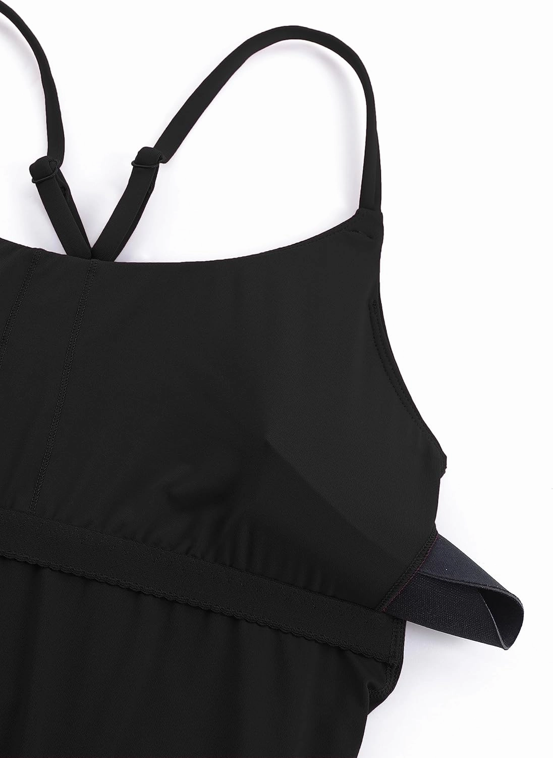 CRZ YOGA Womens One Piece Swimsuits Modest Swim Dress Tummy Control Adjustable Y-Back Straps Athletic Bathing Suit Swimwear