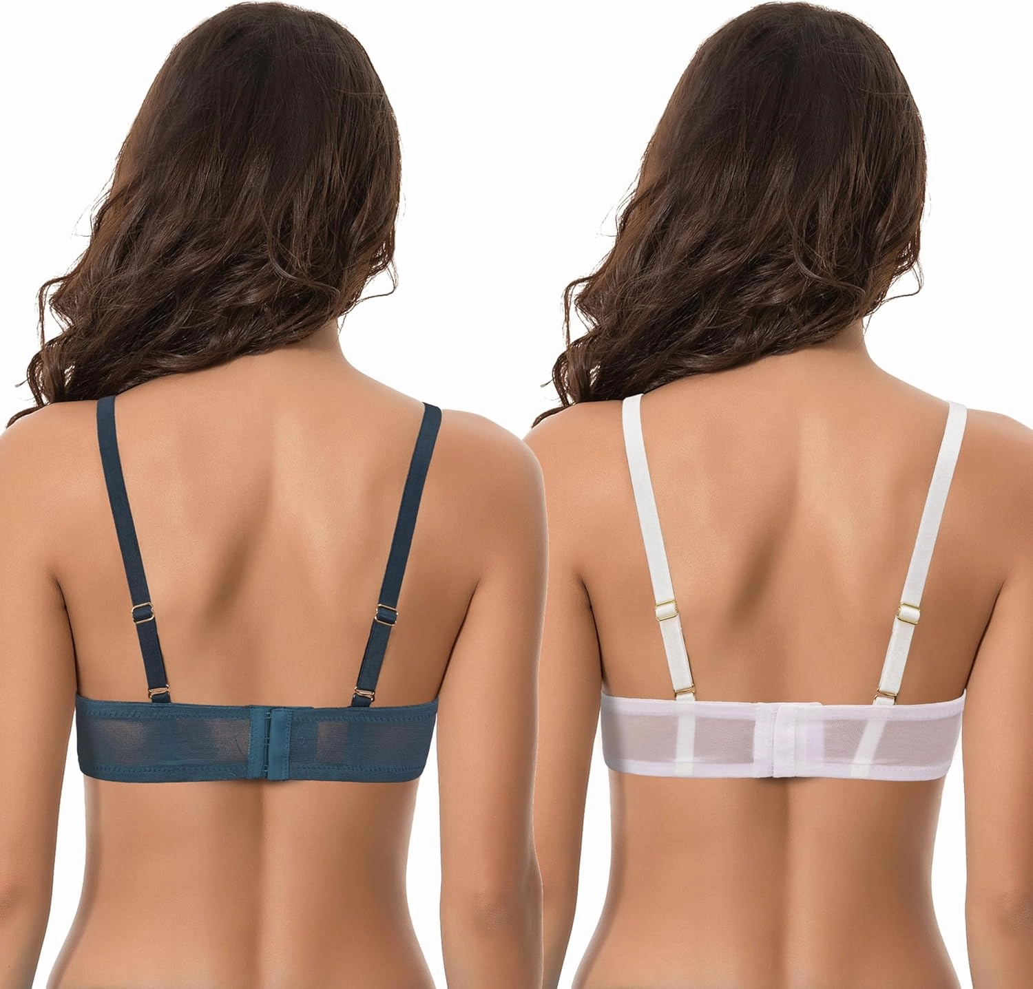 Curve Muse Women's Plus Size Add 1  Cup Push Up Perfect Shape Underwire Lace Bra