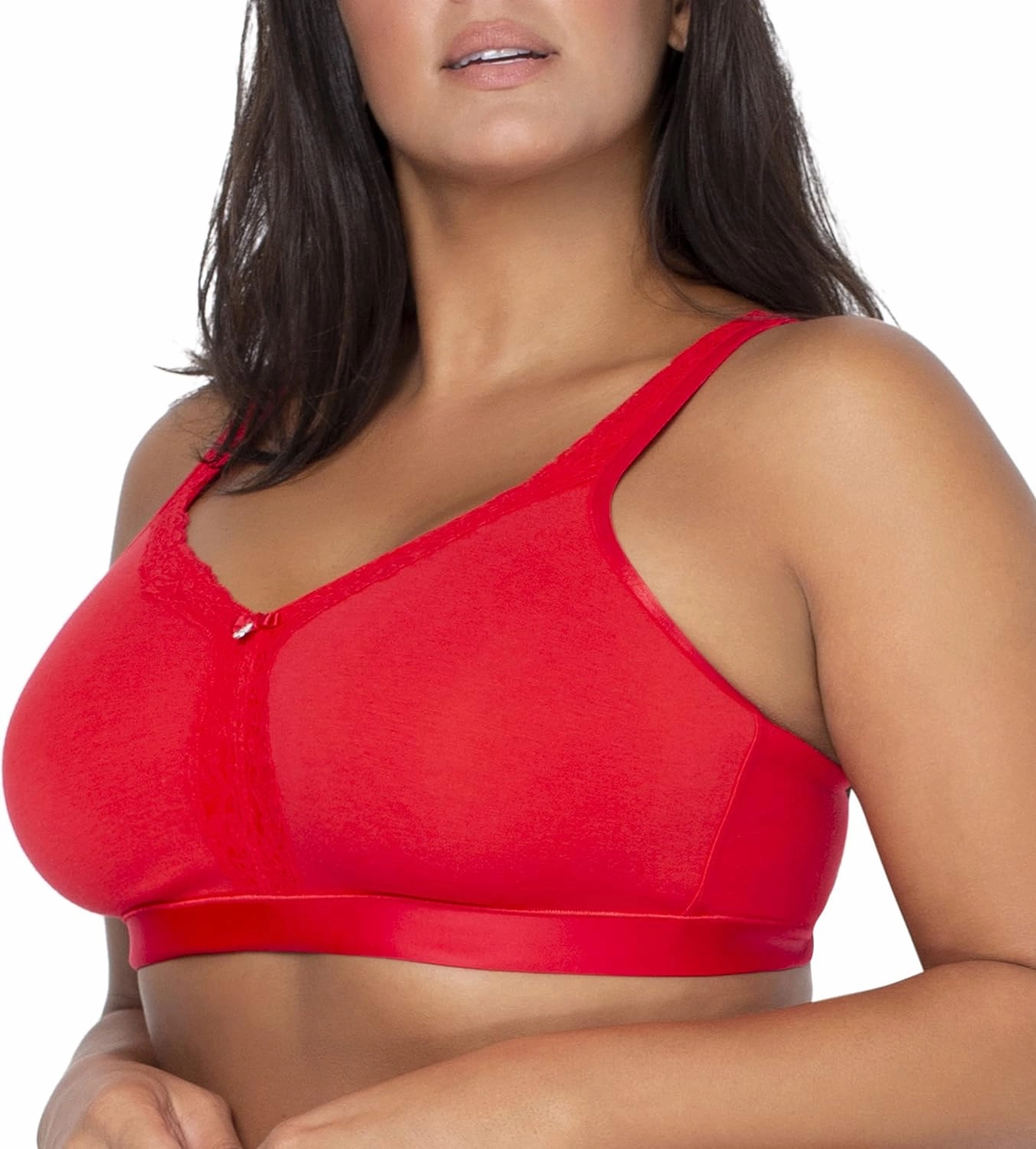 Curvy Couture Women's Plus Size Cotton Luxe Unlined Wire-Free Bra