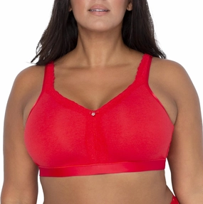Curvy Couture Women's Plus Size Cotton Luxe Unlined Wire-Free Bra