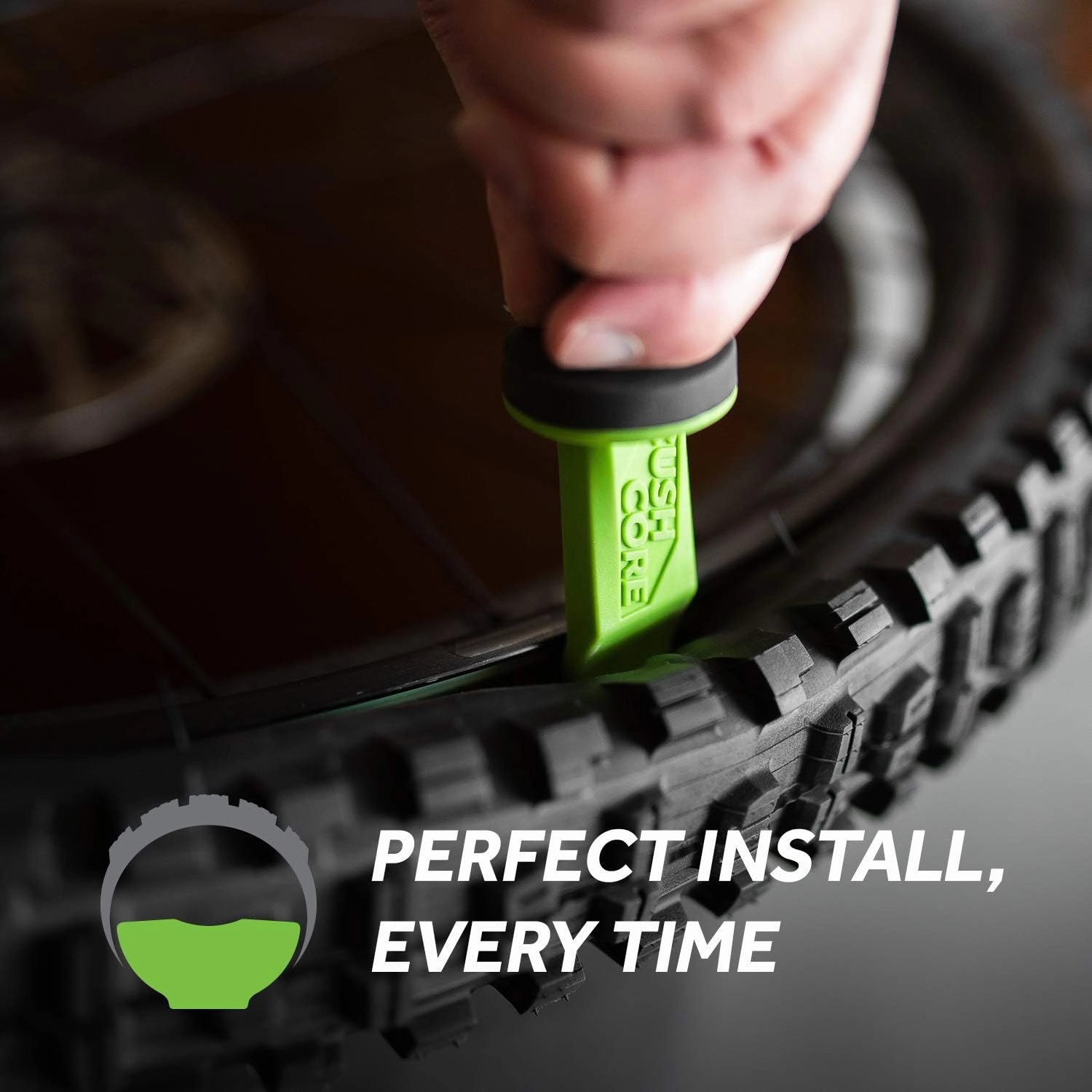 CushCore Bead Dropper - Bike Tire Lever, Makes Installing Tire Inserts Easier, Ergonomic Design, Strong & Durable Plastic, At-home Installation (Bead Dropper)