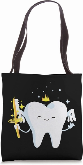 Cute Tooth Fairy Gift | Funny Dental Hygienist Fantasy Folk Tote Bag