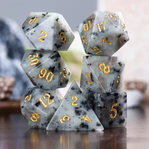 D&D Dice Set, Pretty Natural Gemstone Polyhedral Dice, Role Playing Dice for TRPG Table Games Dungeons and Dragons Games,Creative Gifts