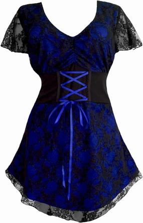 Dare to Wear Sweetheart Corset Top: Romantic Victorian Gothic Women's Lace Chemise for Everyday Halloween Cosplay Festivals