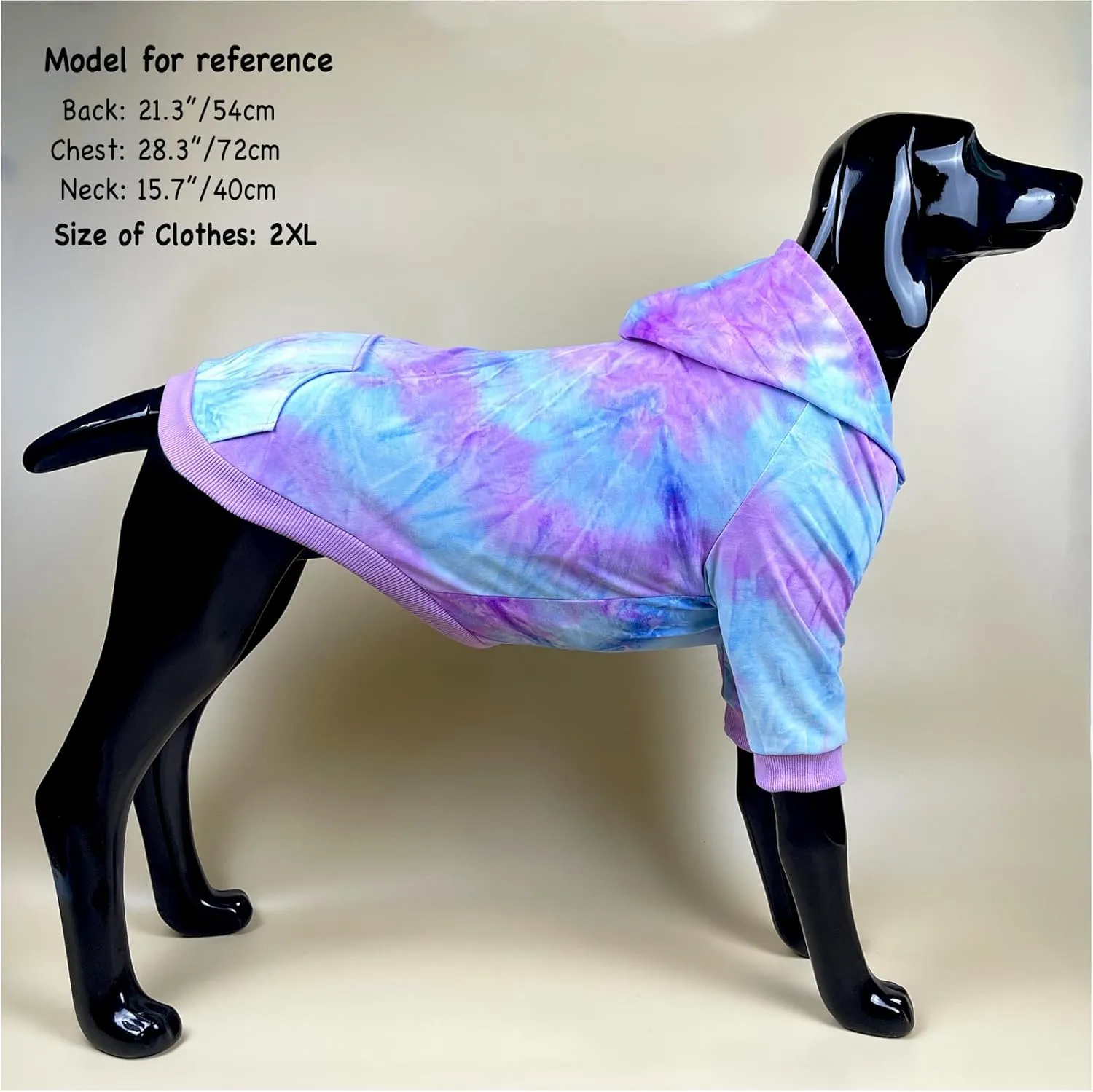 D.E.E Dog Hoodie Large Warm Dog Sweater Cold Weather Hooded (Purple, 2X-Large)