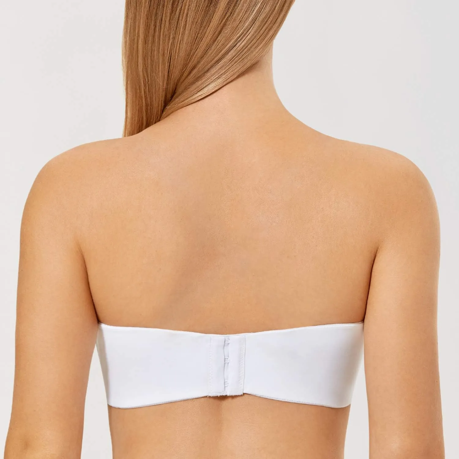 DELIMIRA Women's Strapless Bra Unlined Underwire Minimizer Plus Size Support