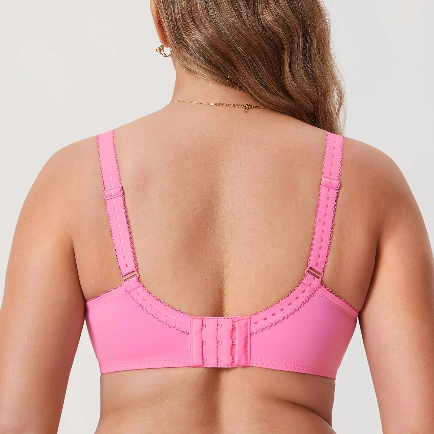 DELIMIRA Women's Plus Size Full Coverage Underwire Unlined Minimizer Lace Bra