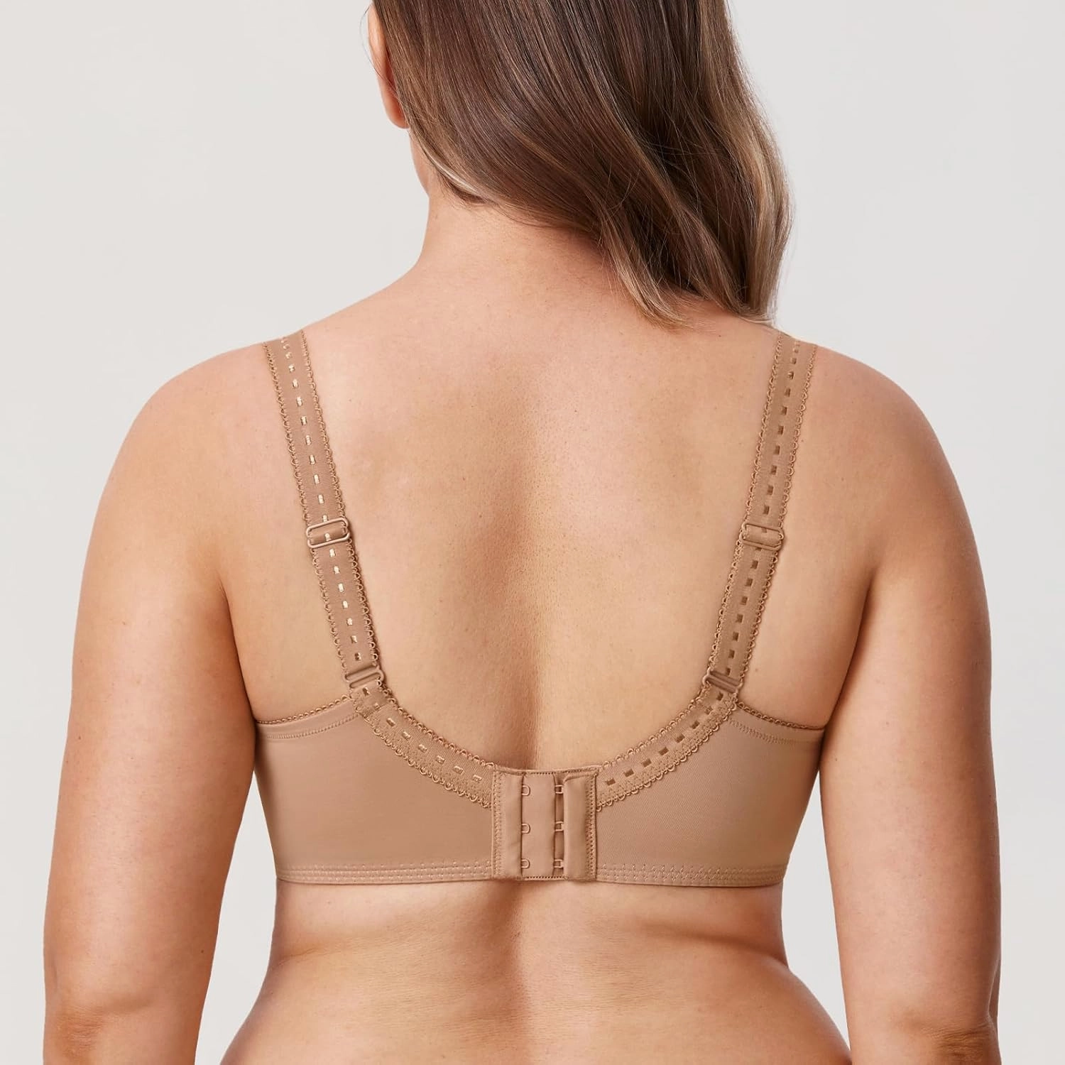 DELIMIRA Women's Plus Size Full Coverage Underwire Unlined Minimizer Lace Bra