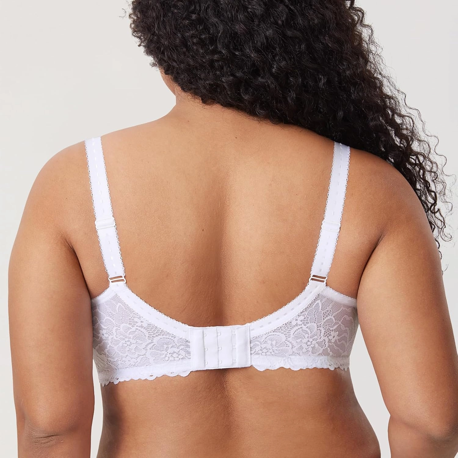 DELIMIRA Women's Plus Size Minimizer Bras Full Coverage Lace Unlined Underwire Bra B-K Cups
