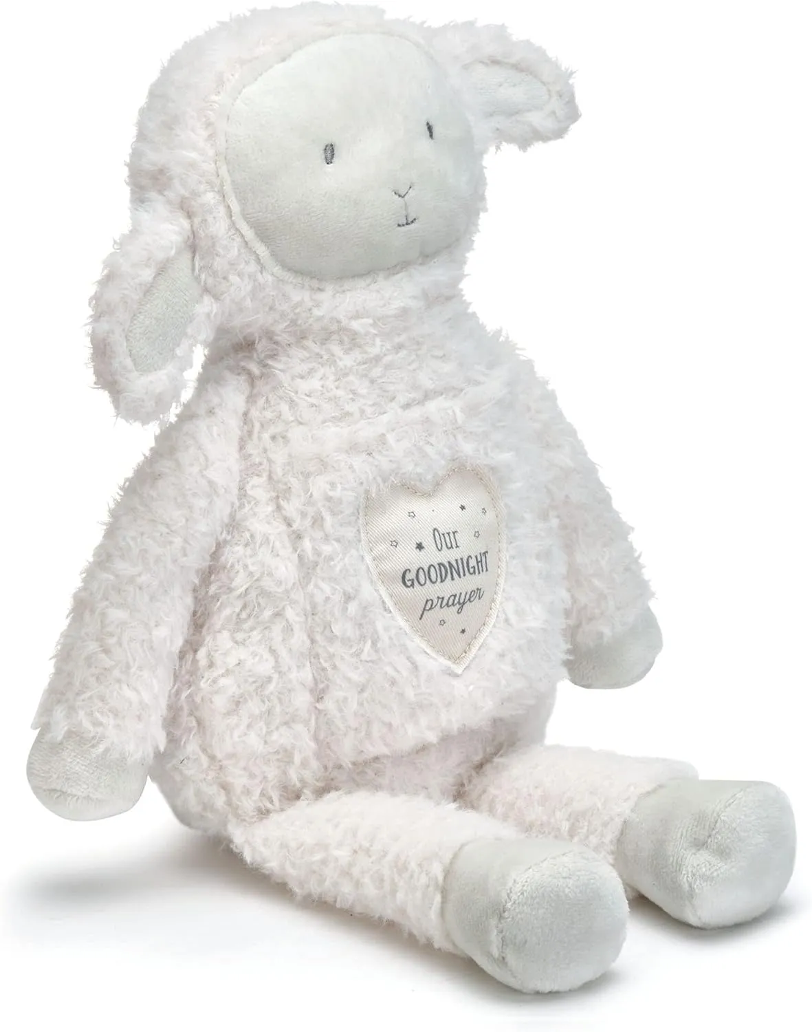 DEMDACO Goodnight Prayer Lamb Fuzzy White 11 Inch Plush Figure