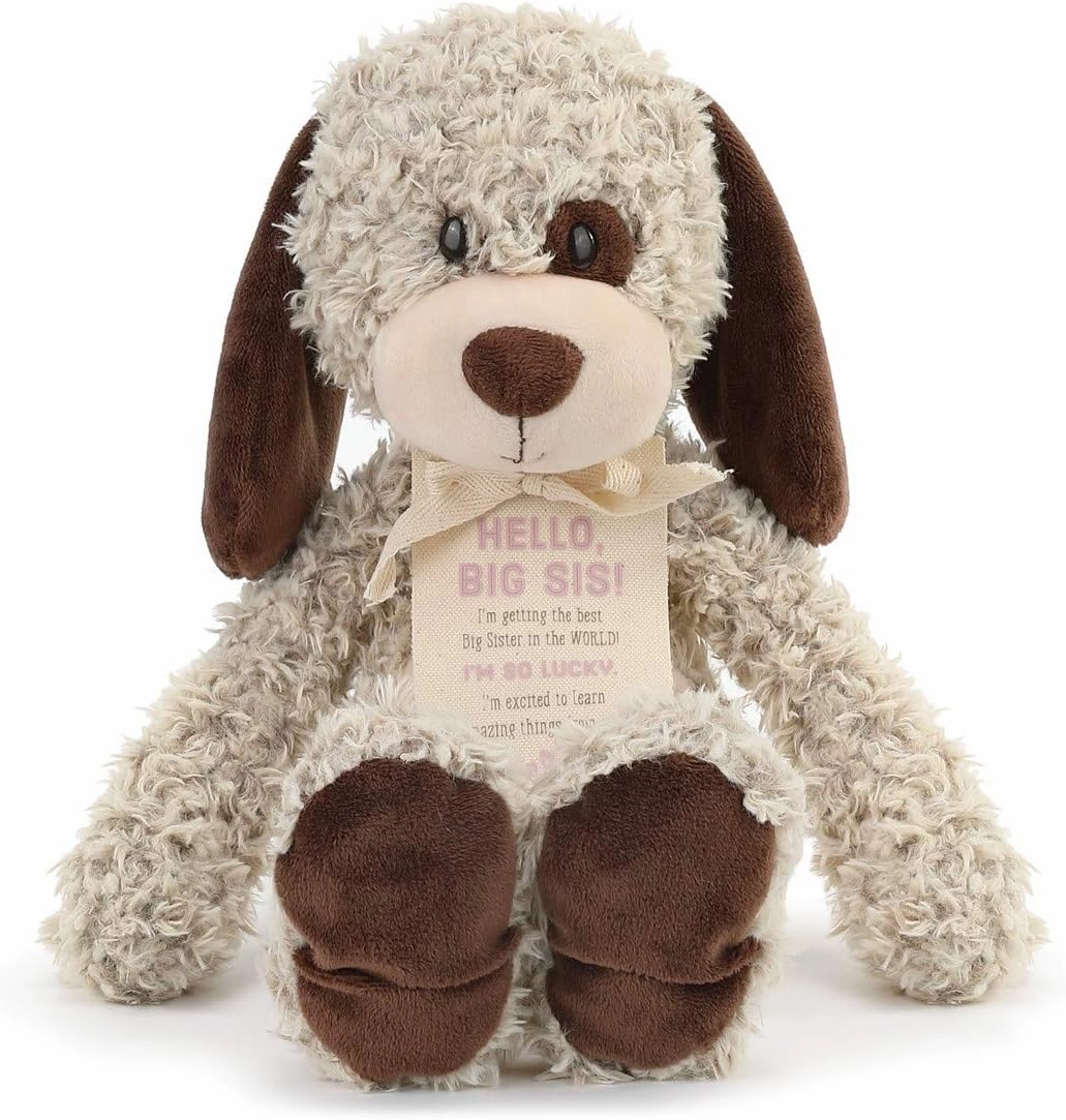 DEMDACO Big Sister Puppy Soft Brown 13 inch Plush Material Stuffed Animal Figure Toy