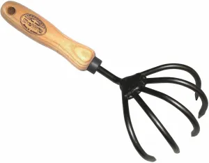 DeWit 5-Tine Cultivator with Short Handle, Lightweight & Durable Garden Tool with Comfortable Grip