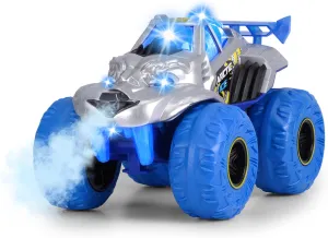 Dickie Toys Arctic Ice Monster Car (25 cm) Large Monster Truck from 3 Years with Steam Function and Rubber Tyres, Toy Car for Children with Freewheel, Light and Sound, Includes Batteries