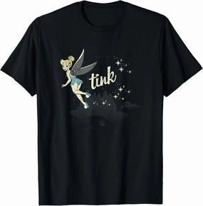 Disney Peter Pan Tinker Bell Sparkle Foot Trail T-Shirt
