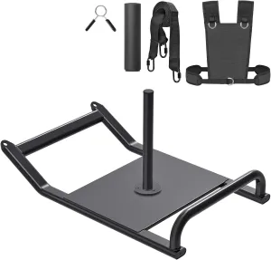 Dolibest Portable Weight Sled with Handle, Workout Sled for Fitness Strength Training and Speed Improvement, Innovative Design for Easy Obstacle Clearance, Suitable for 1-2" Weight Plates