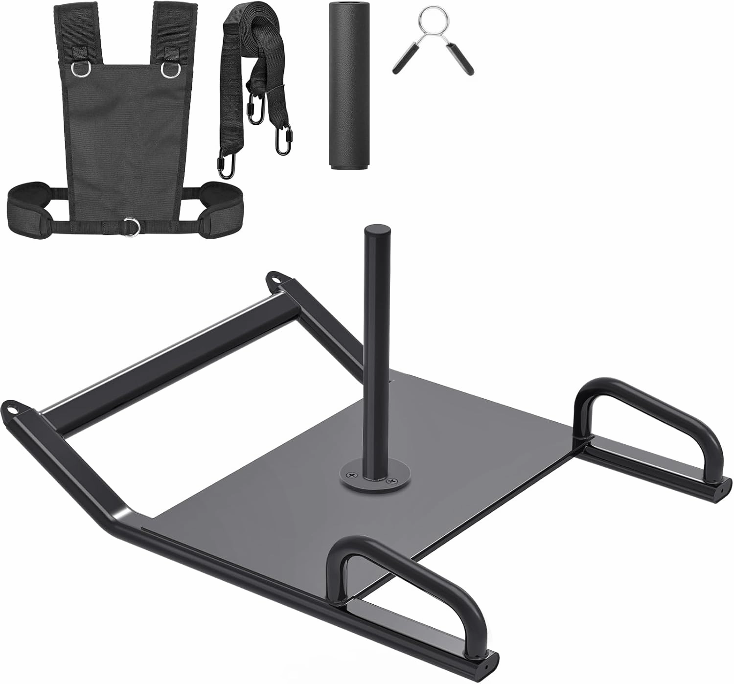 Dolibest Portable Weight Sled with Handle, Workout Sled for Fitness Strength Training and Speed Improvement, Innovative Design for Easy Obstacle Clearance, Suitable for 1-2" Weight Plates