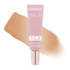 Doll 10 TCE Luminous Super Coverage Serum with Niacinamide - Full Coverage Tinted Foundation Makeup (Tan)