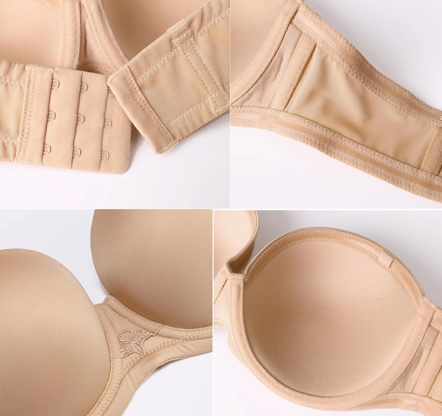 DotVol Women's Multiway Strapless Bra Full Figure Underwire Contour Beauty Back Plus Size Bra