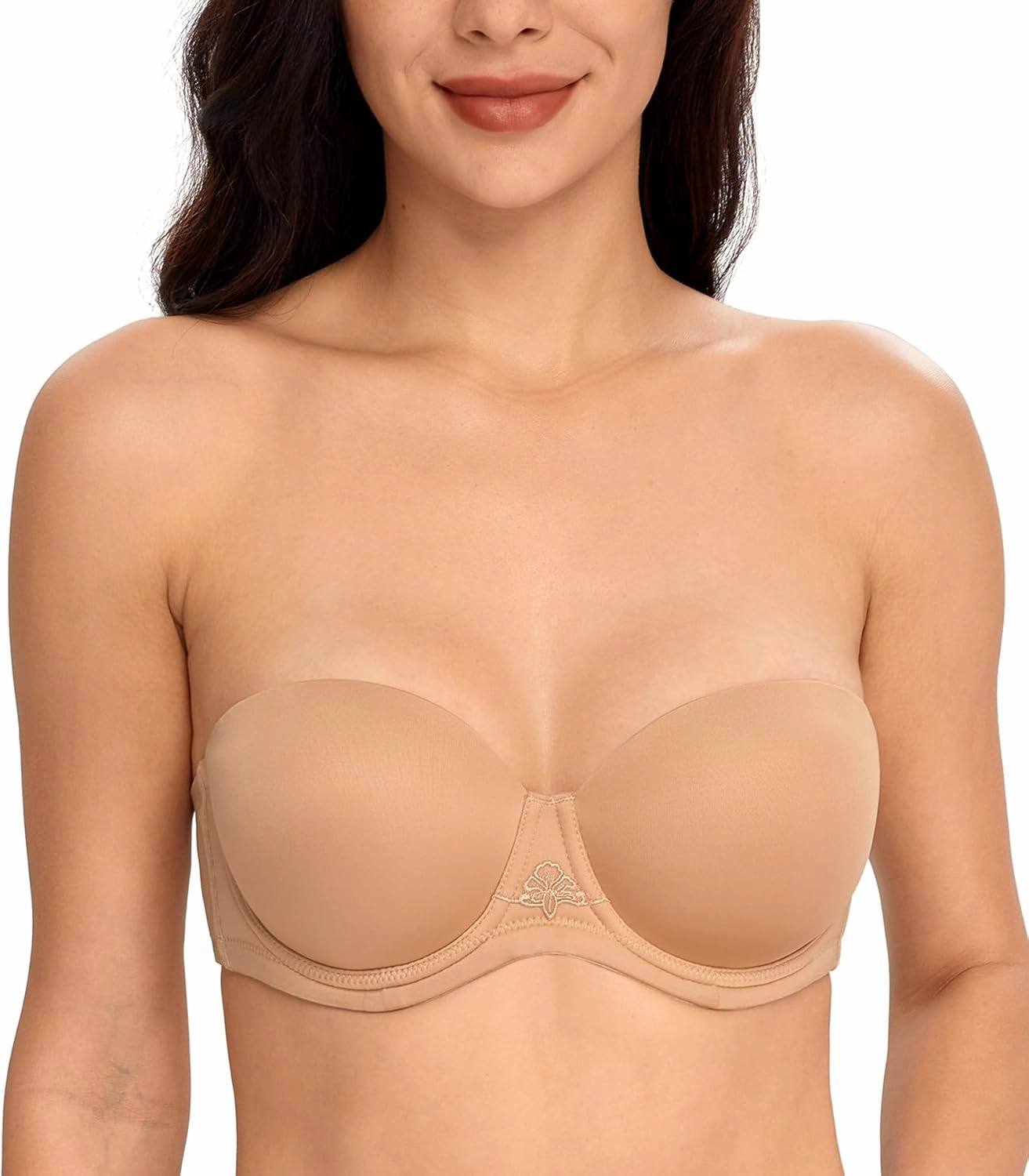 DotVol Women's Multiway Strapless Bra Full Figure Underwire Contour Beauty Back Plus Size Bra