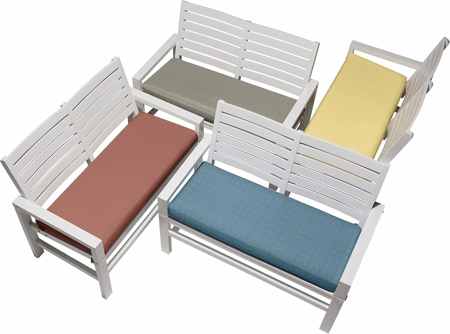 Duck Covers Weekend Water-Resistant Outdoor Bench Cushion, 54 x 18 x 3 Inch, Blue Shadow, Patio Furniture Cushions