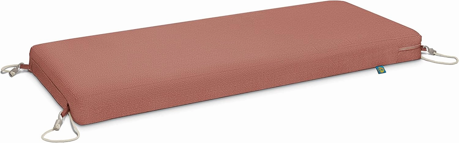 Duck Covers Weekend Water-Resistant Outdoor Bench Cushion, 54 x 18 x 3 Inch, Cedarwood, Patio Furniture Cushions
