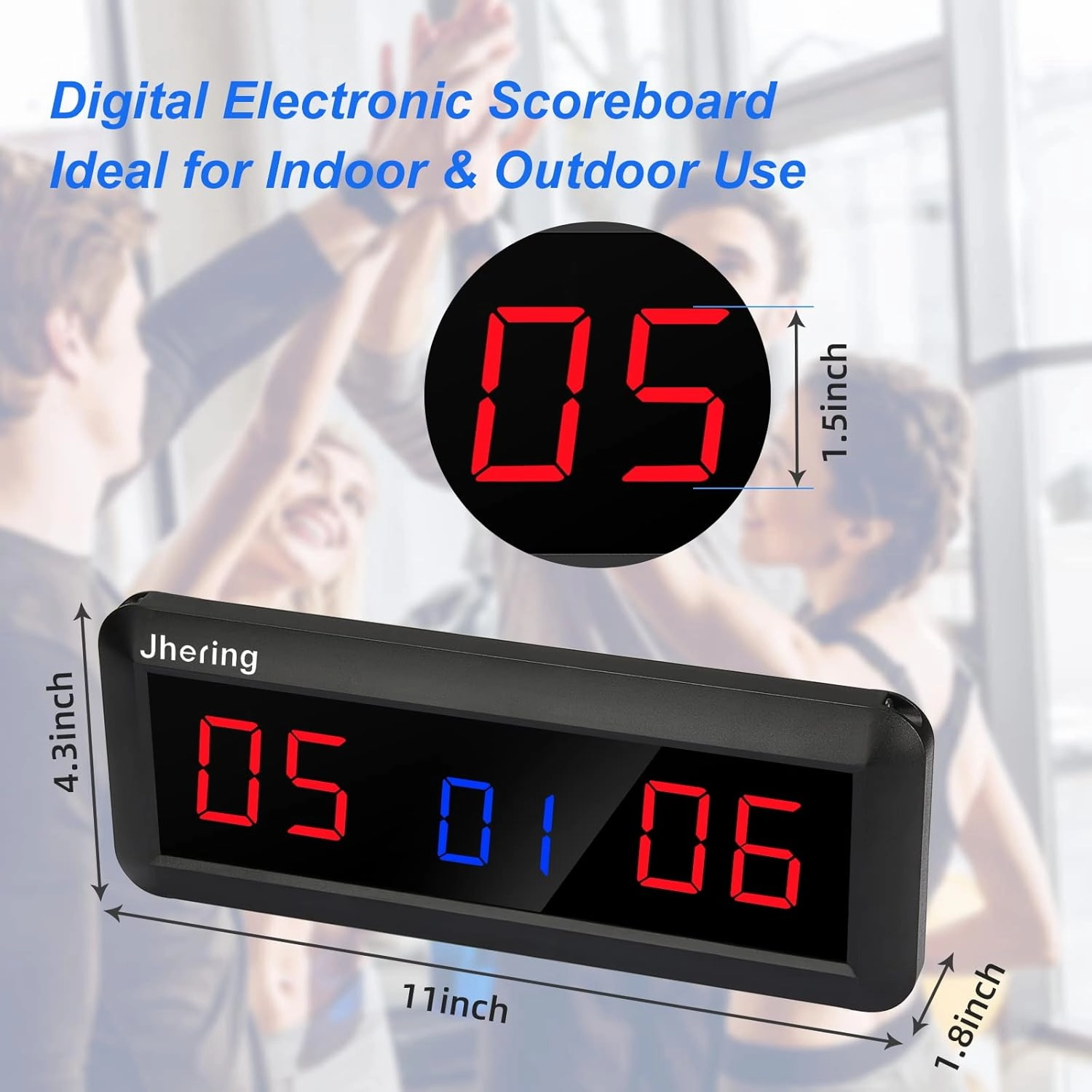 Electronic Scoreboards with Remote, Portable Score Keeper, Digital Scoreboard for Basketball Ping Pong Volleyball Sport