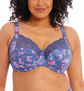Elomi Morgan Side Support Bra 34J, Denim Floral
