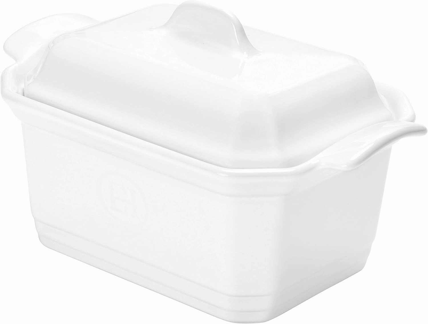 Emile Henry France Ovenware Terrine & Press, Large, Flour White