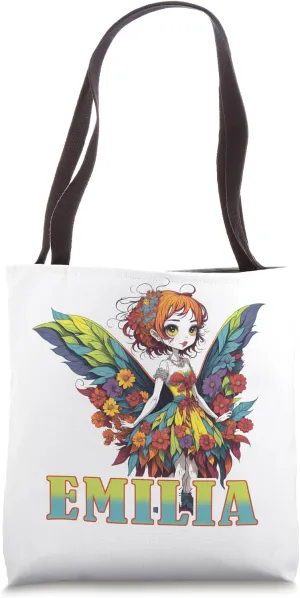 Emilia Name Personalised Gift - Fairy - Fairy Tale Tote Bag