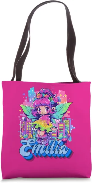 Emilia Name Personalised Gift - Fairy - Fairy Tale Tote Bag
