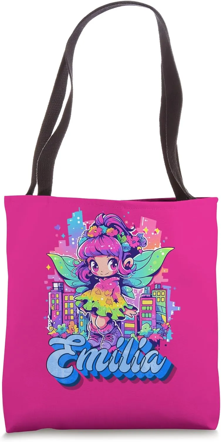 Emilia Name Personalised Gift - Fairy - Fairy Tale Tote Bag