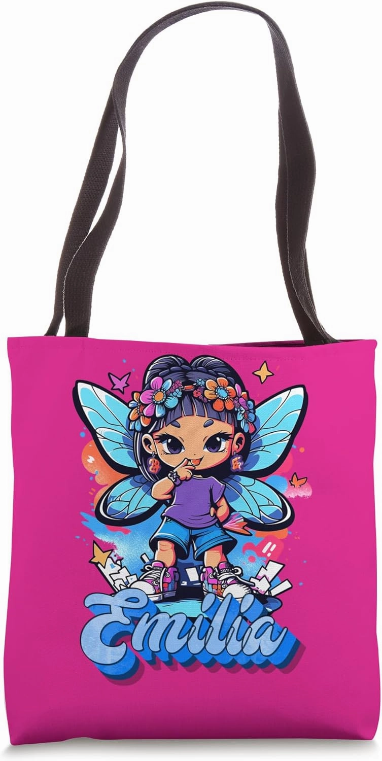 Emilia Name Personalised Gift - Fairy - Fairy Tale Tote Bag