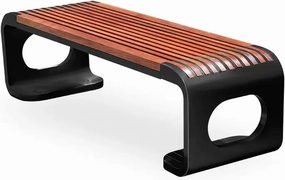 ENGENDER Outdoor Bench Outdoor Park Chair Garden Solid Wood Leisure Chair Home Garden Open-air Seat Stainless Steel Outdoor Rest Bench Garden Bench (Color : C)
