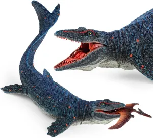 EOIVSH Large Mosasaurus Toy, Top Ocean Pretector Giant Mosasaurus Biting a Pterosaur, Prehistoric Sea Monster Dinosaur Toy Figure for Collectors, Decoration, Gift