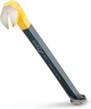 ESTWING Nail Puller - 12" Double-Ended Pry Bar with Straight & Wedge Claw End - DEP12,Blue