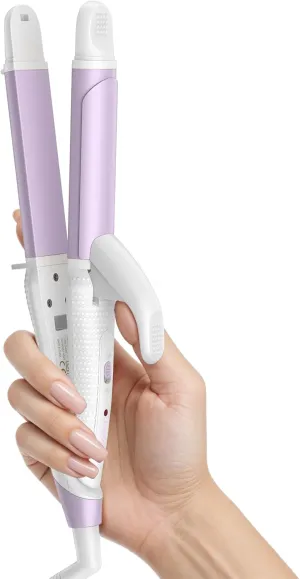 Europe Travel Curling Iron Mini: Dual Voltage Curling Iron for Traveling - Mini Travel Curling Irons 1 Inch with US Plug,Purple 390℉