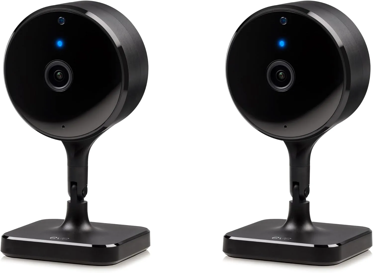 Eve Cam (2 Pack, Apple Home) – Smart Indoor Camera, 1080p Resolution, Wi-Fi, 100% Privacy, HomeKit Secure Video, iPhone Notifications, Microphone and Speaker, Night Vision, Flexible Installation