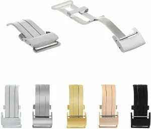 Ewatchparts 18-20mm Deployment Buckle Leather Watch Band Strap Clasp Compatible With Breitling