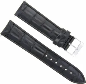 Ewatchparts 22mm Leather Watch Band Strap Compatible With Raymond Weil Freelancer Watch 22/20mm Black