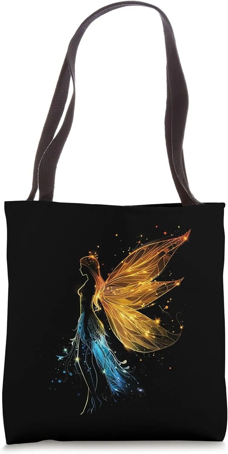 Fairy Flutter Designs Majestic Winged Sprite Mystical Tote Bag