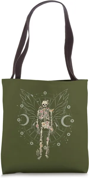 Fairy Grunge Fairycore Aesthetic Butterfly Skeleton Gothic Tote Bag
