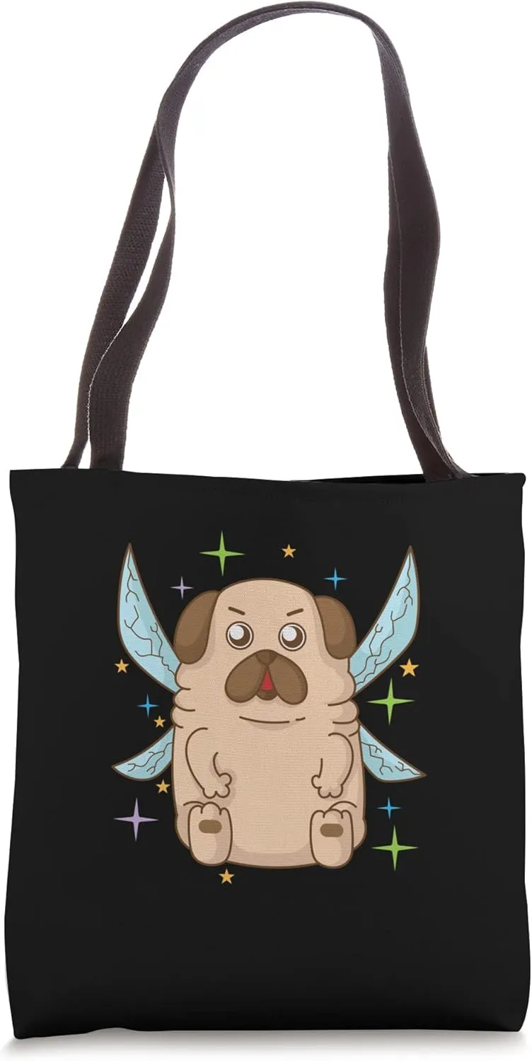 Fairy Pug with magic Wand Tote Bag