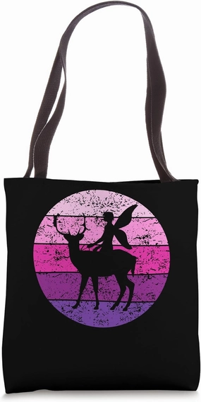 Fairy Elf Magic Fairy with Fairy Wings Vintage Retro Tote Bag