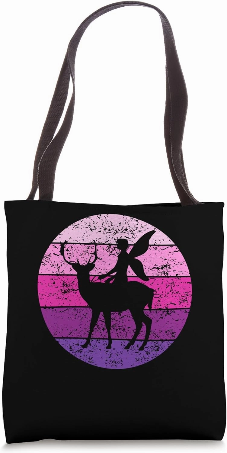 Fairy Elf Magic Fairy with Fairy Wings Vintage Retro Tote Bag