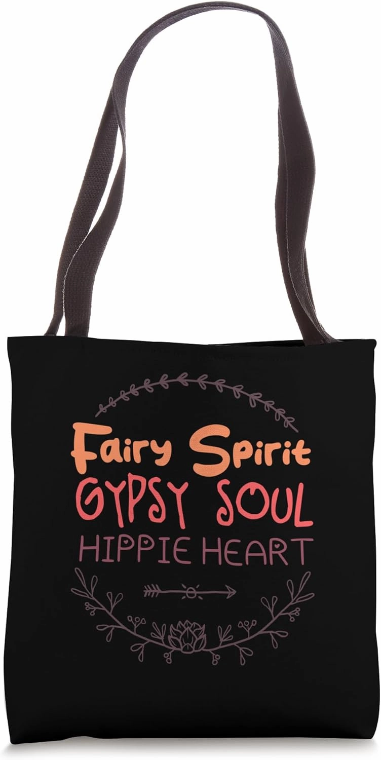 Fairy Spirit Gypsy Soul Hippie Heart Groovy Vibe Hippie Tote Bag