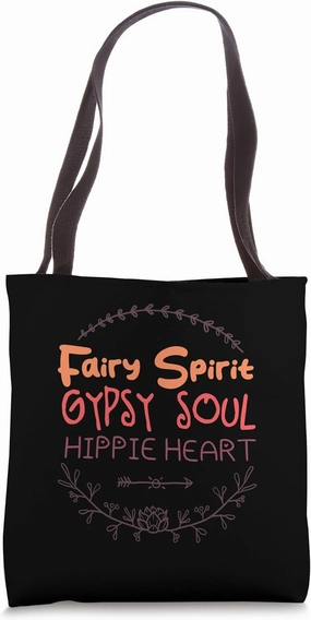 Fairy Spirit Gypsy Soul Hippie Heart Groovy Vibe Hippie Tote Bag