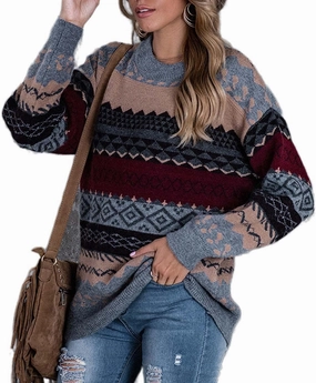 Fall Sweaters for Women 2025 Vintage Oversized Sweater Knit Pullover Tops Hippie Clothes Preppy Aesthetic 90s Grunge Jumper