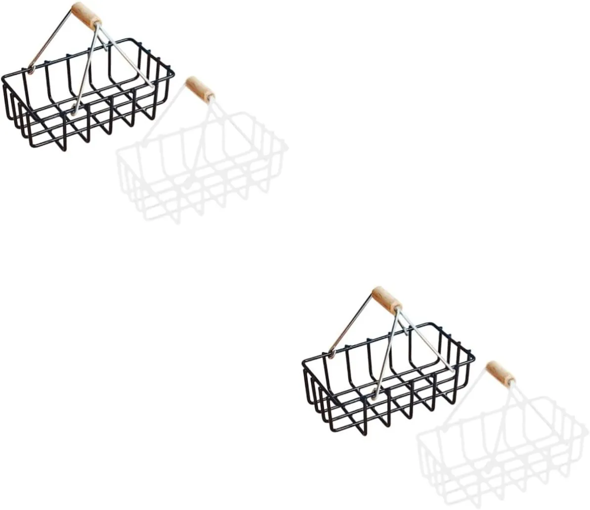 FAVOMOTO 4pcs Miniature Basket Model Decorative Simulation Baskets for Dollhouse Accessories Lightweight Compact Design for Creative Play and Imaginative Scenarios