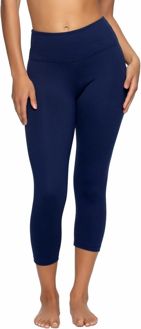 Felina Super Soft Sueded Womens Capri Leggings - Squat Proof & Breathable, Tummy Control Yoga Pants